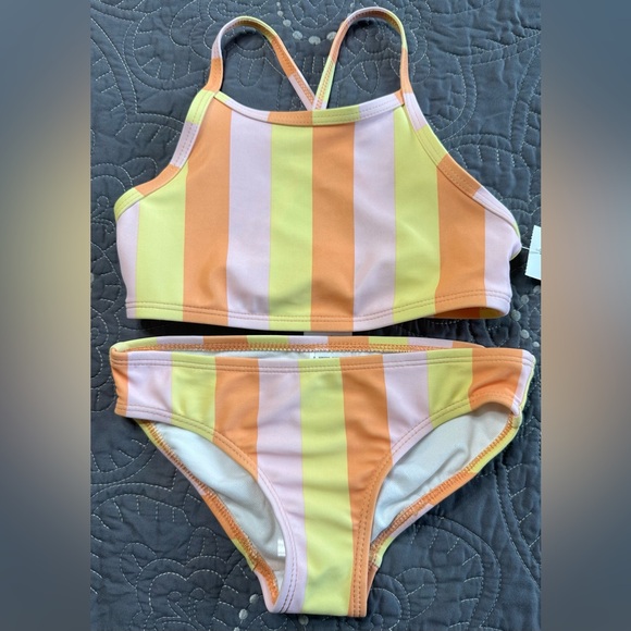 Carters Girls Multi Striped Bikini NWT Size 4/4A - Picture 1 of 6